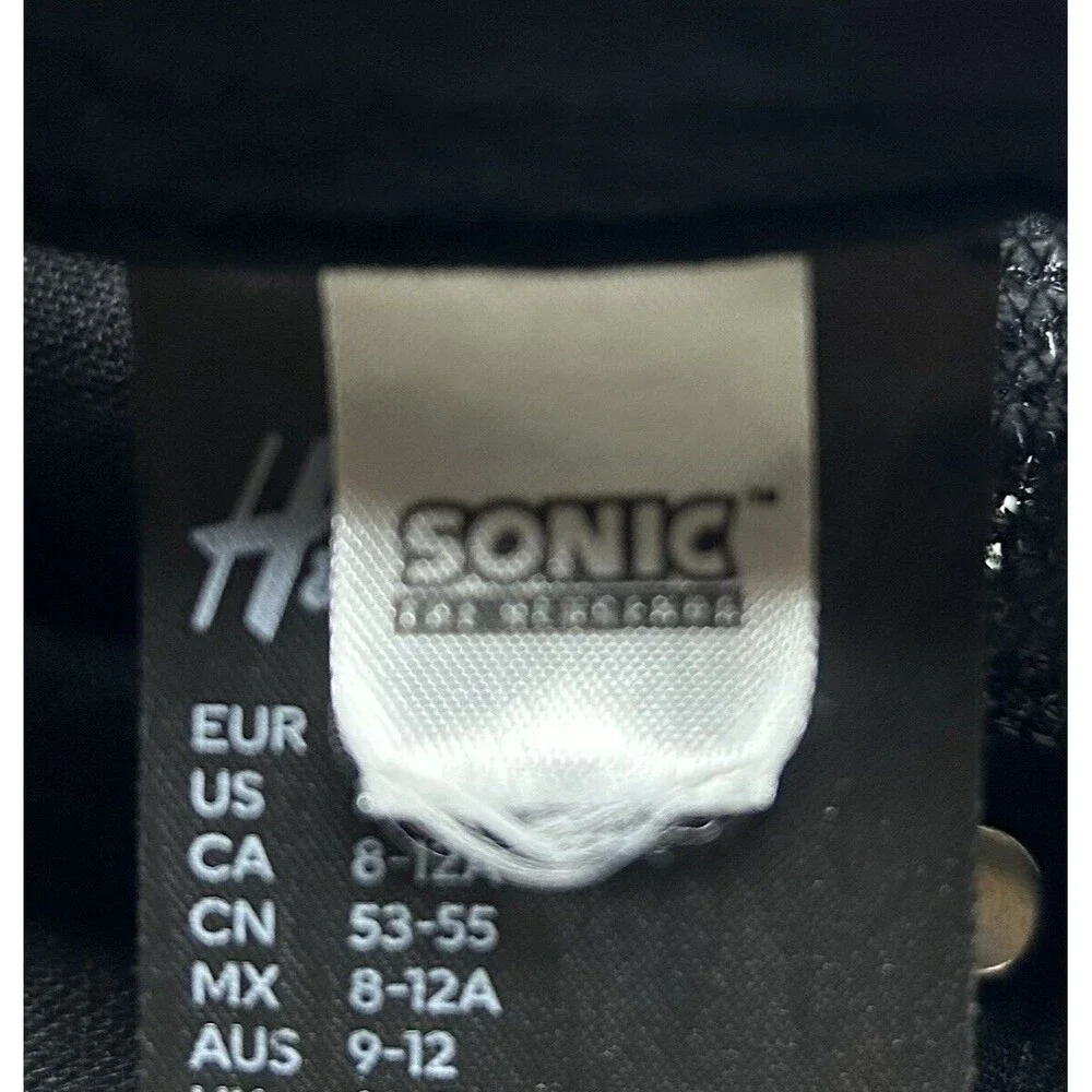 Sonic The Hedgehog Trucker Hat Cap Black Mesh Embroidered‎ Adjustable US 8/14
